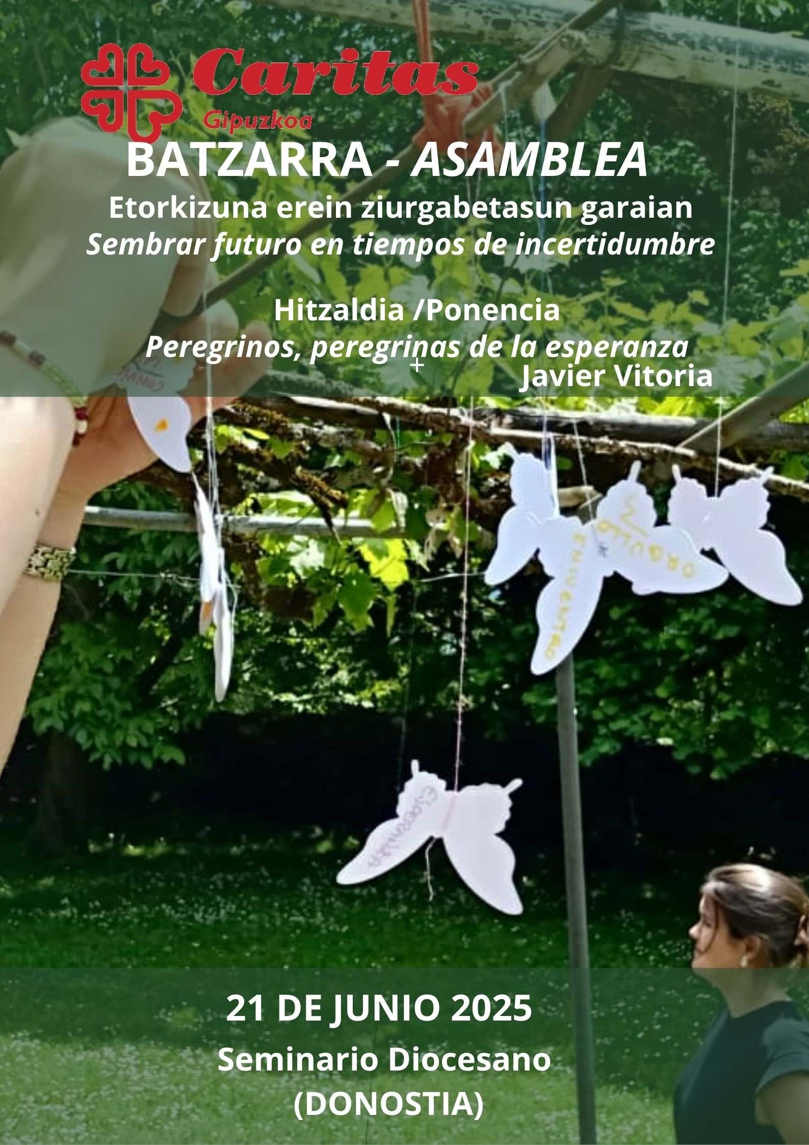 Oharra: CARITAS GIPUZKOAREN URTEKO BATZARRA, EKAINAK 21, SEMINARIOA