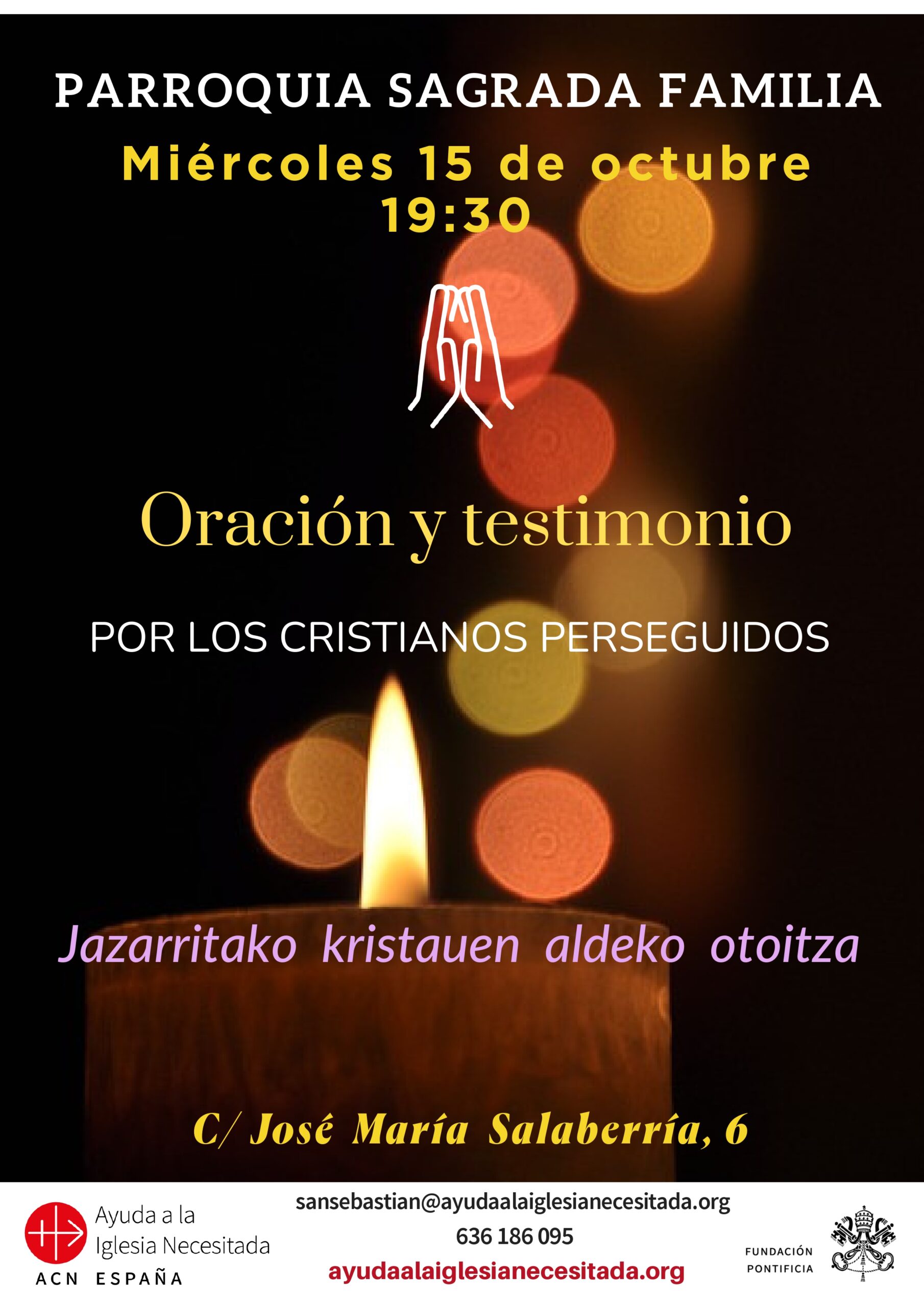 Oración y testimonio por los Cristianos perseguidos