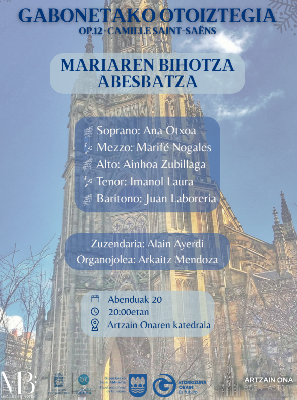 Saint-Saënseko Gabonetako Oratorioa Artzain Onaren katedralean ospatuko da