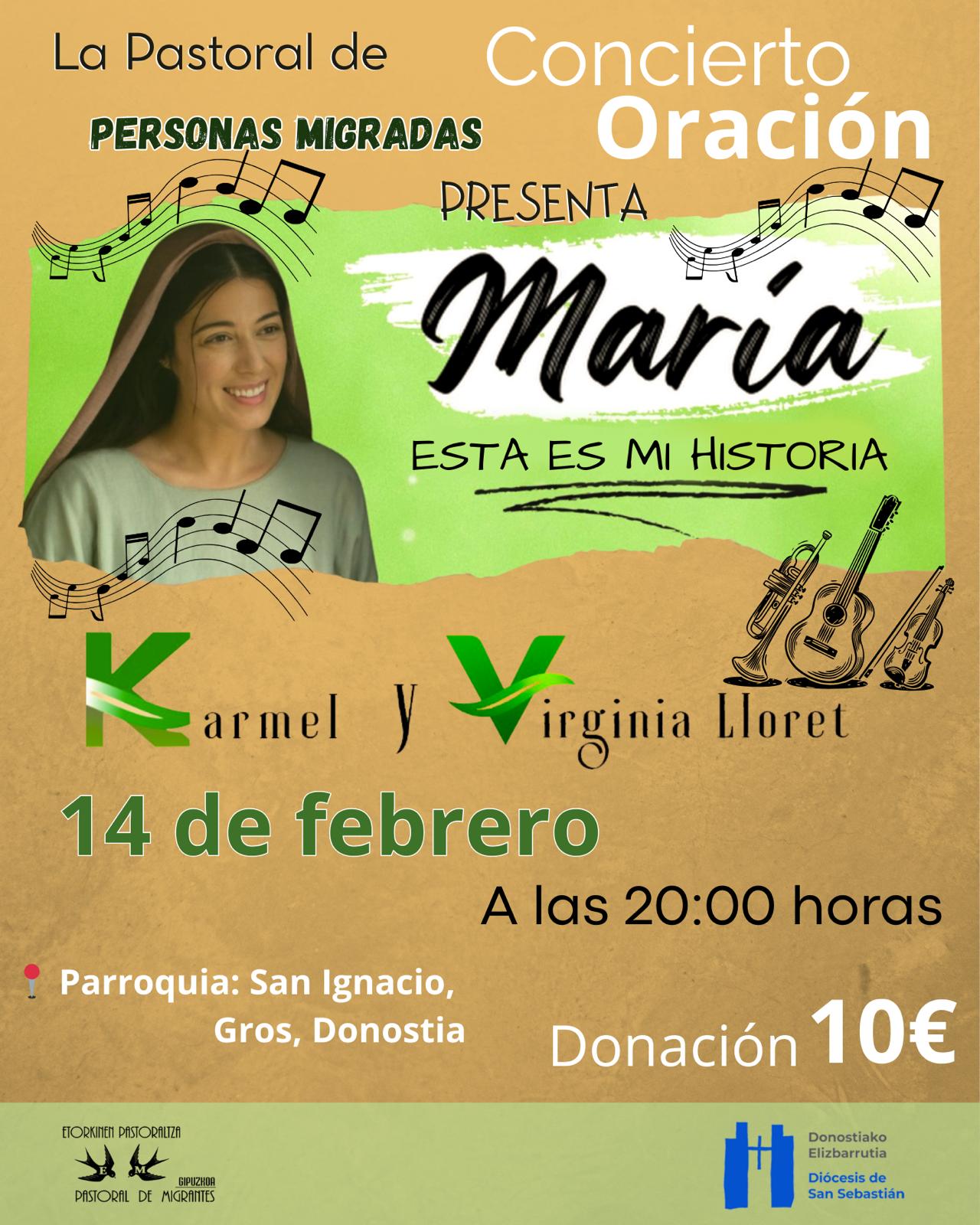 Concierto / Oración: “María: esta es mi historia” (San Ignacio, Gros)