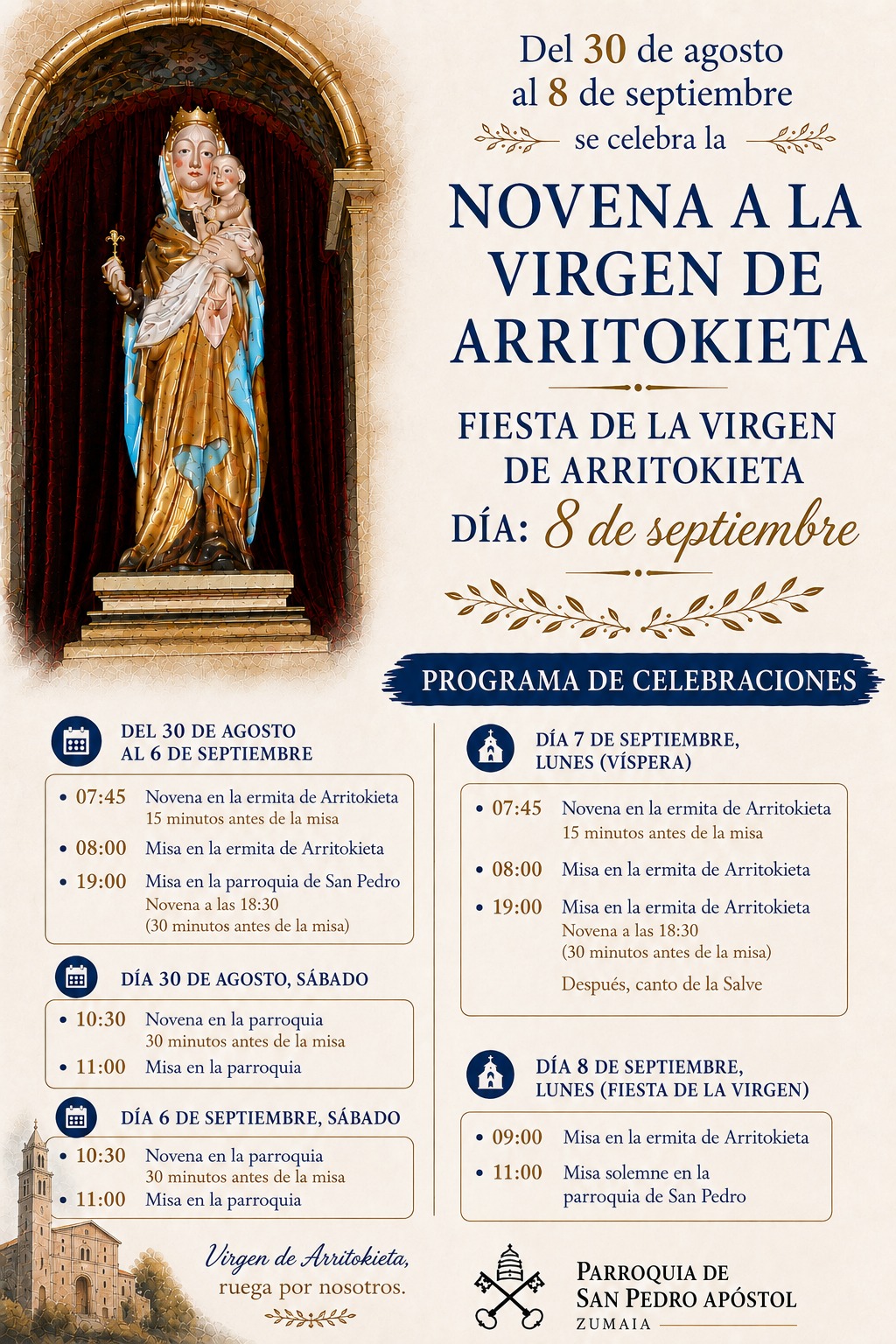 Novena a la Virgen de Arritokieta (Zumaia)