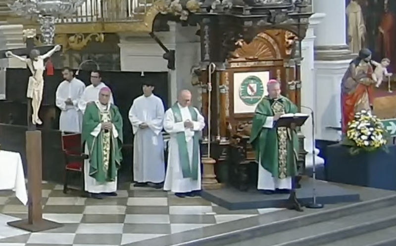 El obispo preside la Eucaristía dominical en la catedral de Granada