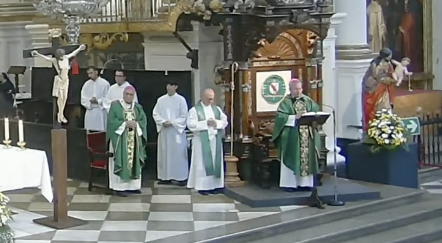 El obispo preside la Eucaristía dominical en la catedral de Granada